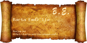 Barta Emília névjegykártya