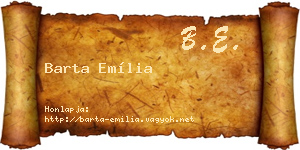 Barta Emília névjegykártya