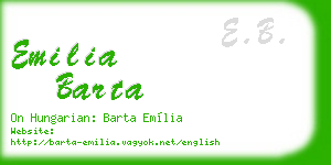 emilia barta business card