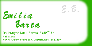 emilia barta business card